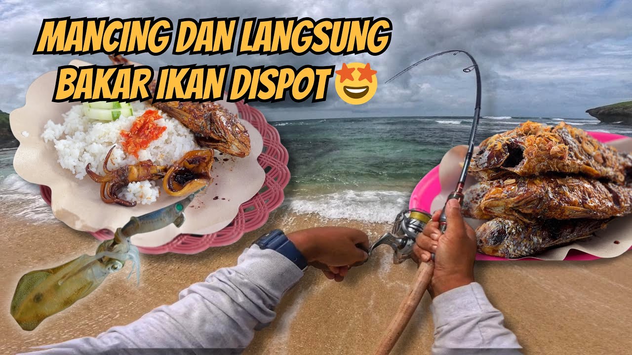 SERU 🤩‼️ MANCING TARPON DAN CUMI DI PANTAI DRINI MALAH DAPAT IKAN SIDAT‼️MANCING & LANGSUNG DIMASAK