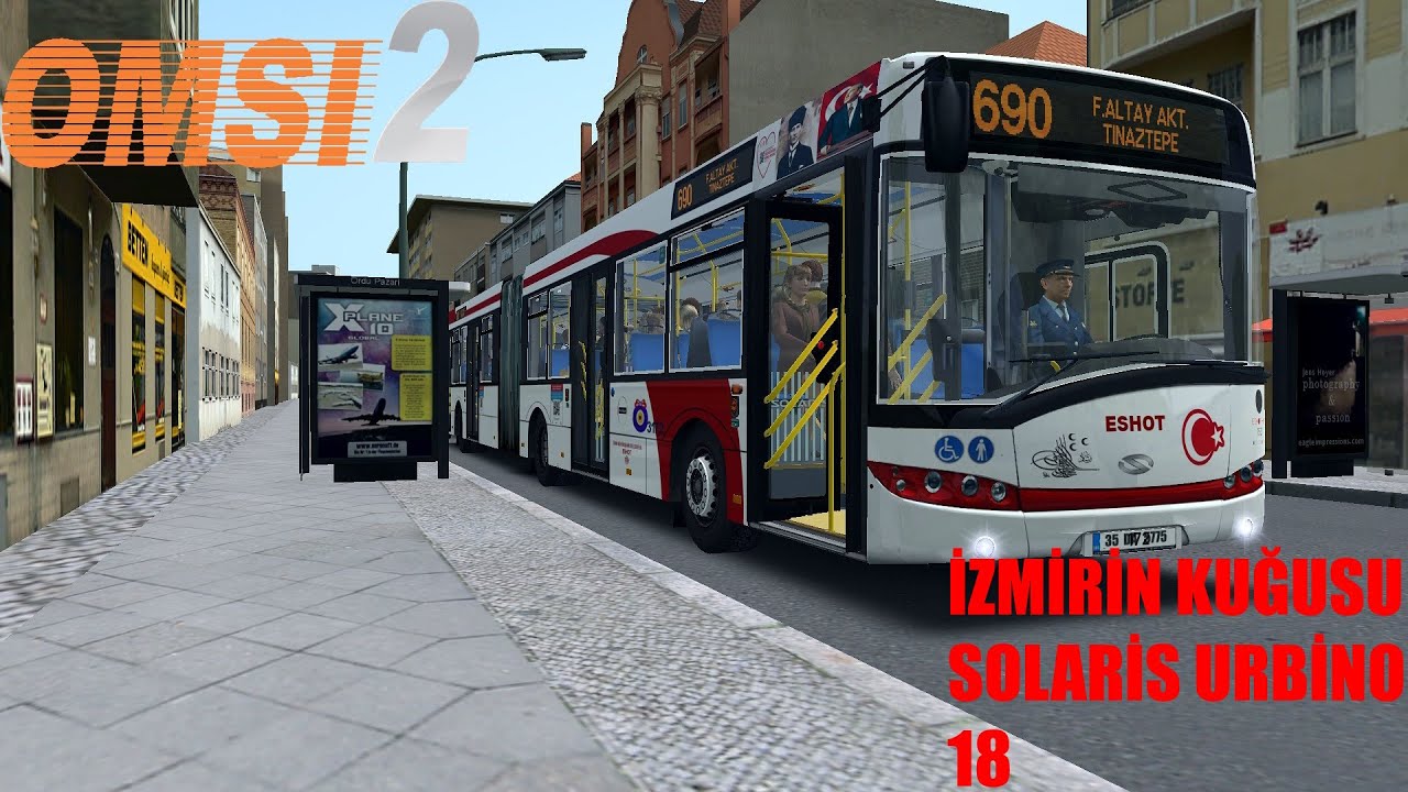 İZMİR 2! KUĞU SOLARİSLE 690 OTOBAN HATTINDA HIZLI SEFER OMSİ2 İZMİR TINAZTEPE  MAP