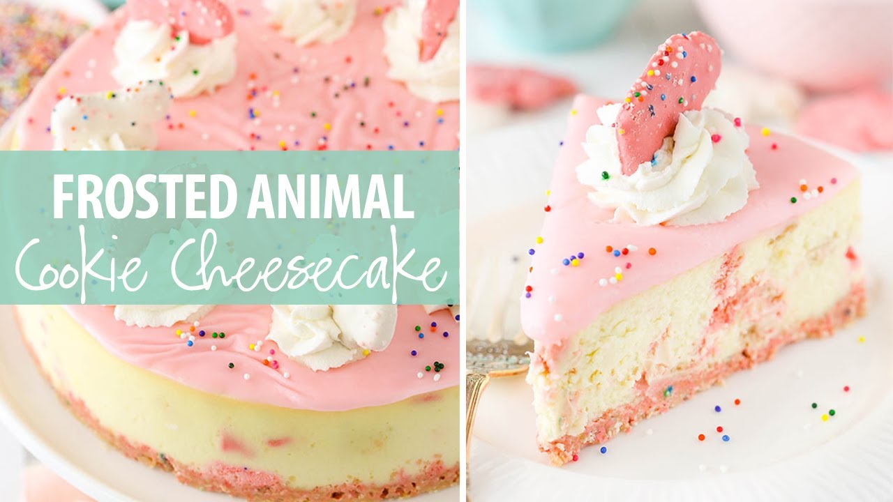 Frosted Animal Cookie Cheesecake