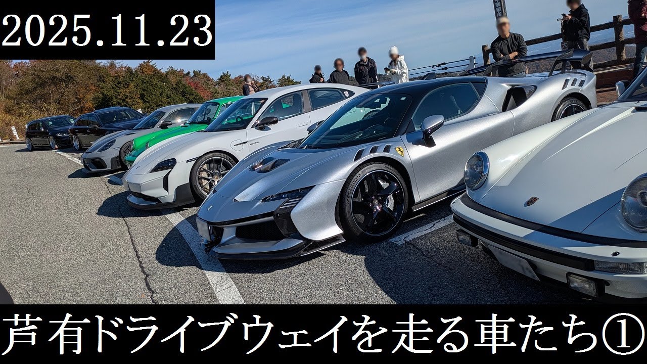 【西の大黒PA】2025.11.23　芦有ドライブウェイを走る車たち①【西の辰巳PA】