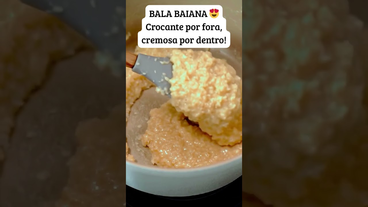 BALA BAIANA 😍 Crocante por fora, cremosa por dentro!
