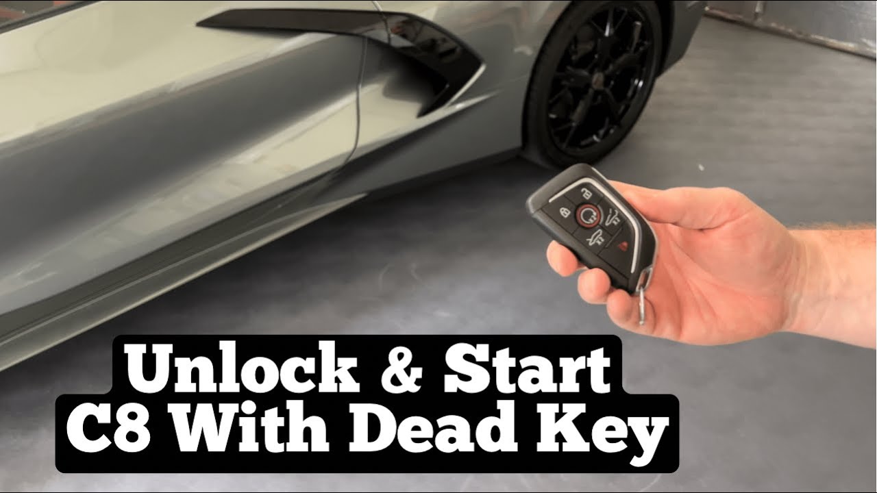 2020 - 2024 Chevy Corvette Dead Key Fob Unlock - How To Open & Start Chevrolet C8 Bad Remote Battery