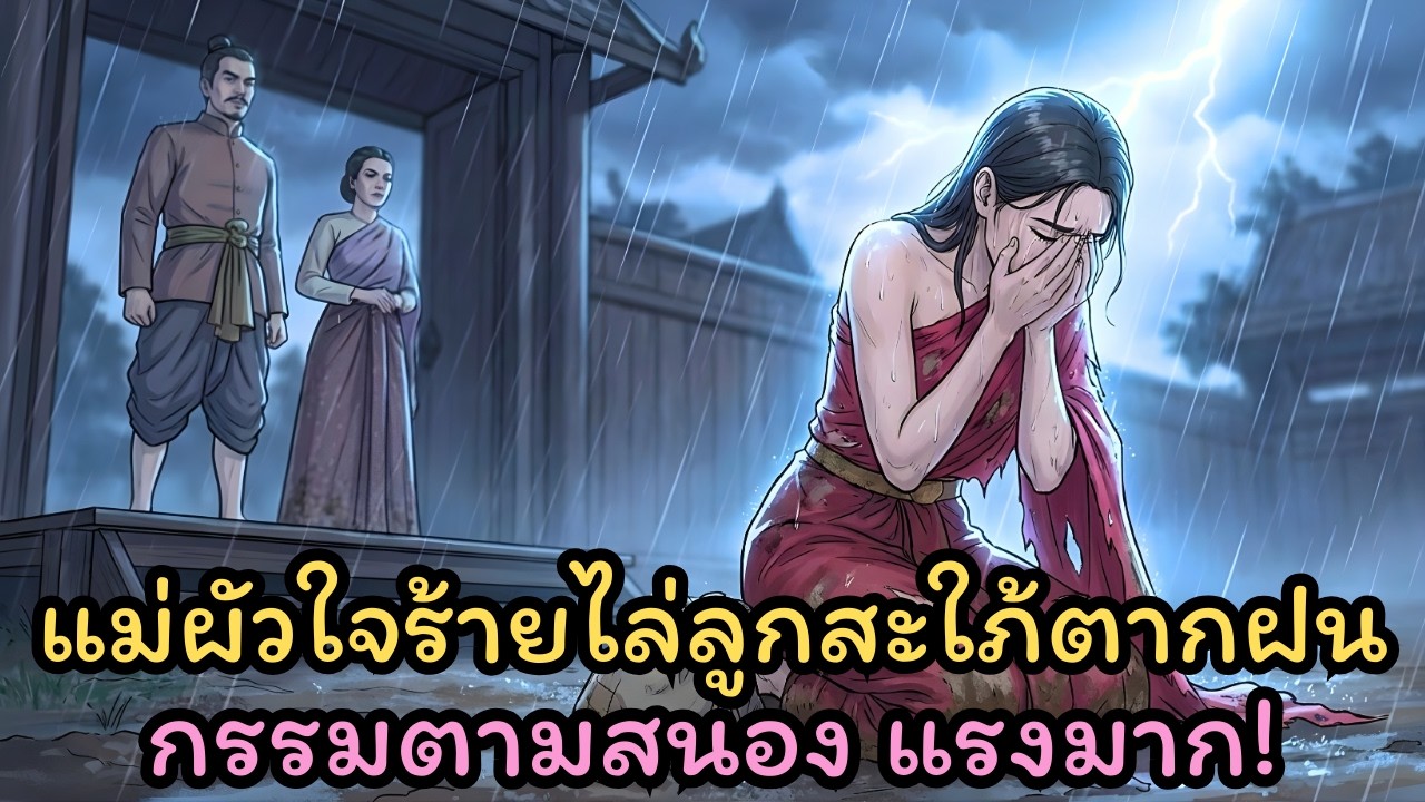 แม่ผัวใจร้ายไล่สะใภ้ดีกลางฝน สุดท้ายกรรมตามทันจนต้องกราบ!