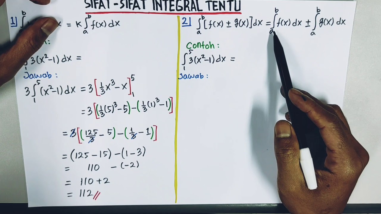 Sifat integral fungsi bentuk 1, 2, 3, & 4 #integralfungsi #integraltentu #matematika