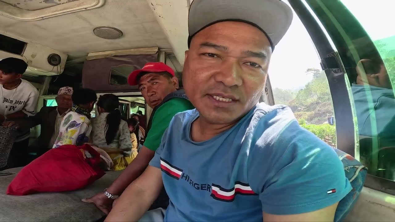 Nepal Local Bus Ride || Pokhara to Ghorepani, Myagdi || Crazy driving in a narrow hilly roads ||