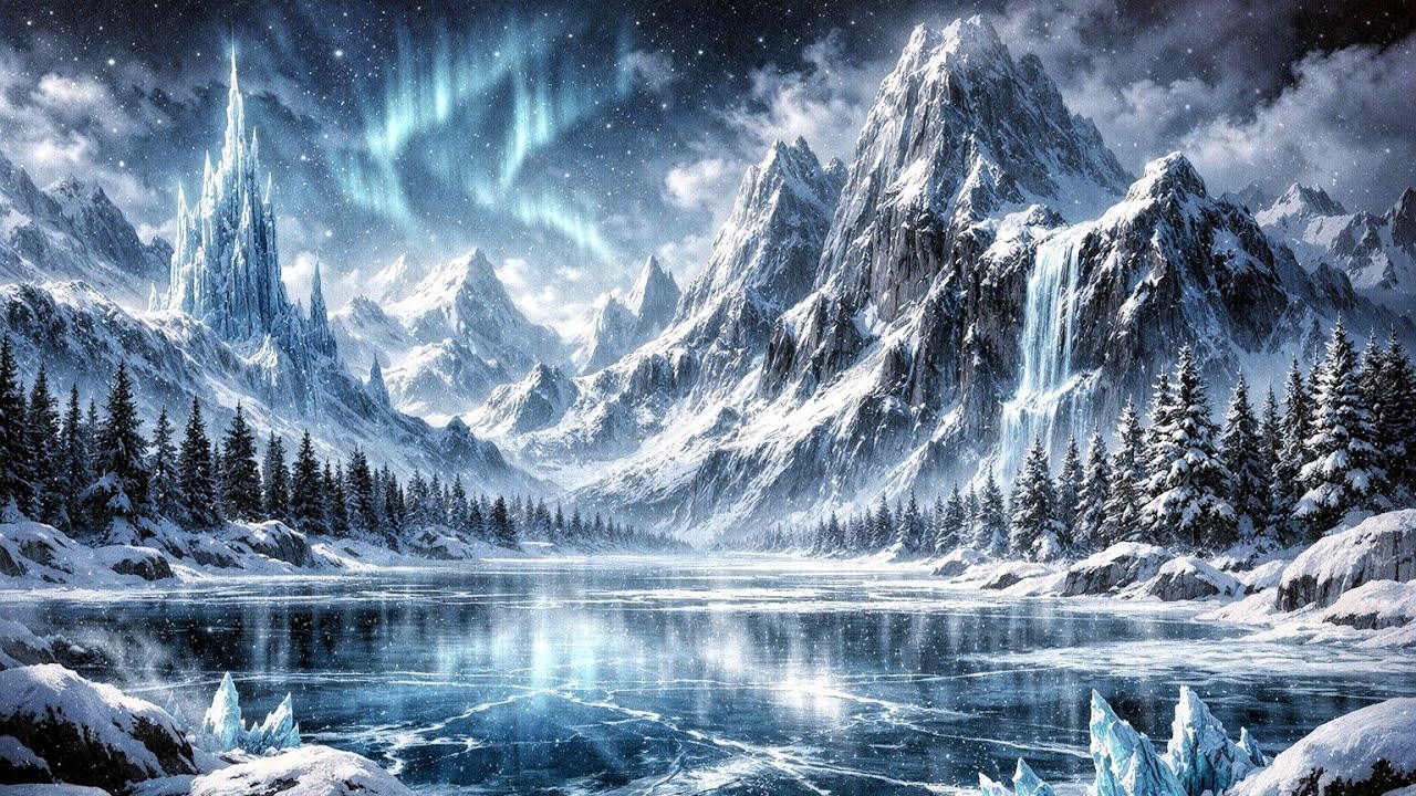 Frozen Realm ❄️ Epic Fantasy Ambience | Winter Ice Cave Music for dnd and Relaxing