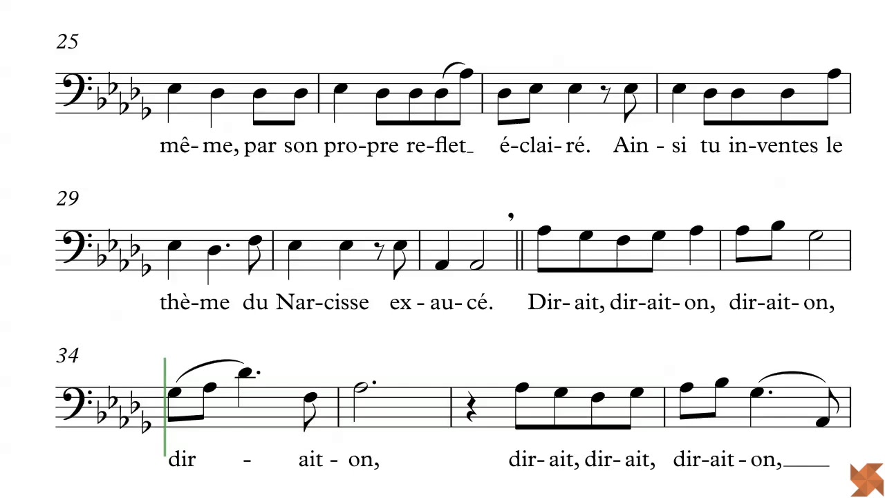 Lauridsen, Morten - Les chansons des roses - 5 Dirait on - Guide voix - Basses