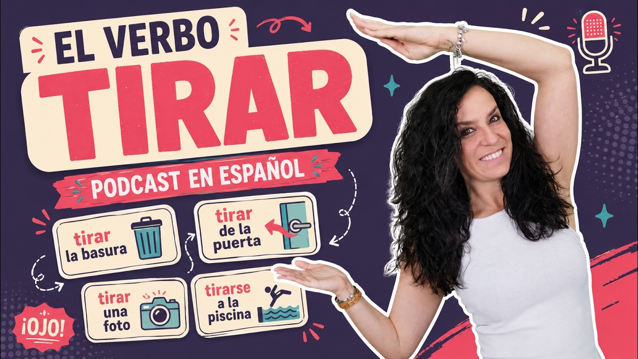 #podcast 🔊😀 PODCASTS VAMOS AL LÍO.  EL VERBO TIRAR   #aprendeespañol #español #aprenderespañol