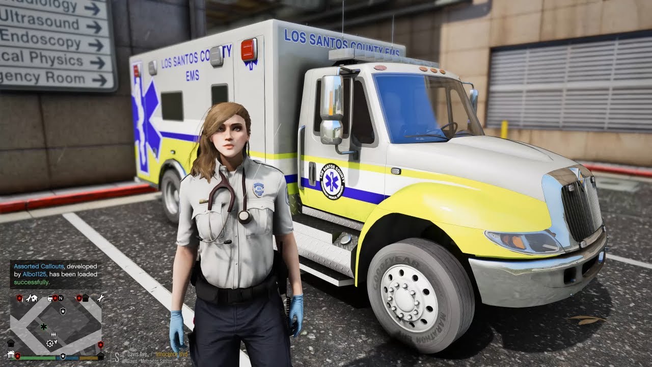 Let's Play Lspdfr Gta 5 As Female LS County Paramedic First Responder - EMS Mods