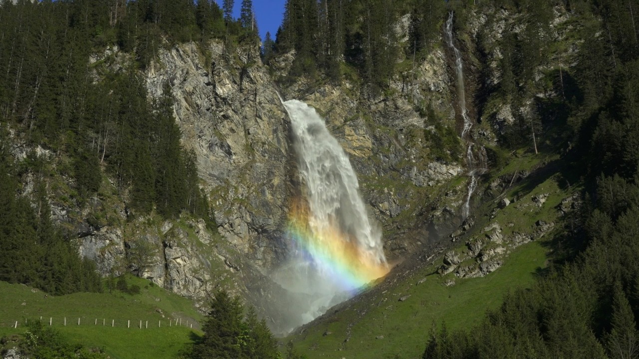 🄲 🄷 Switzerland 4K One of the Most Beautiful Waterfalls in the World - Staubifall #staubifall