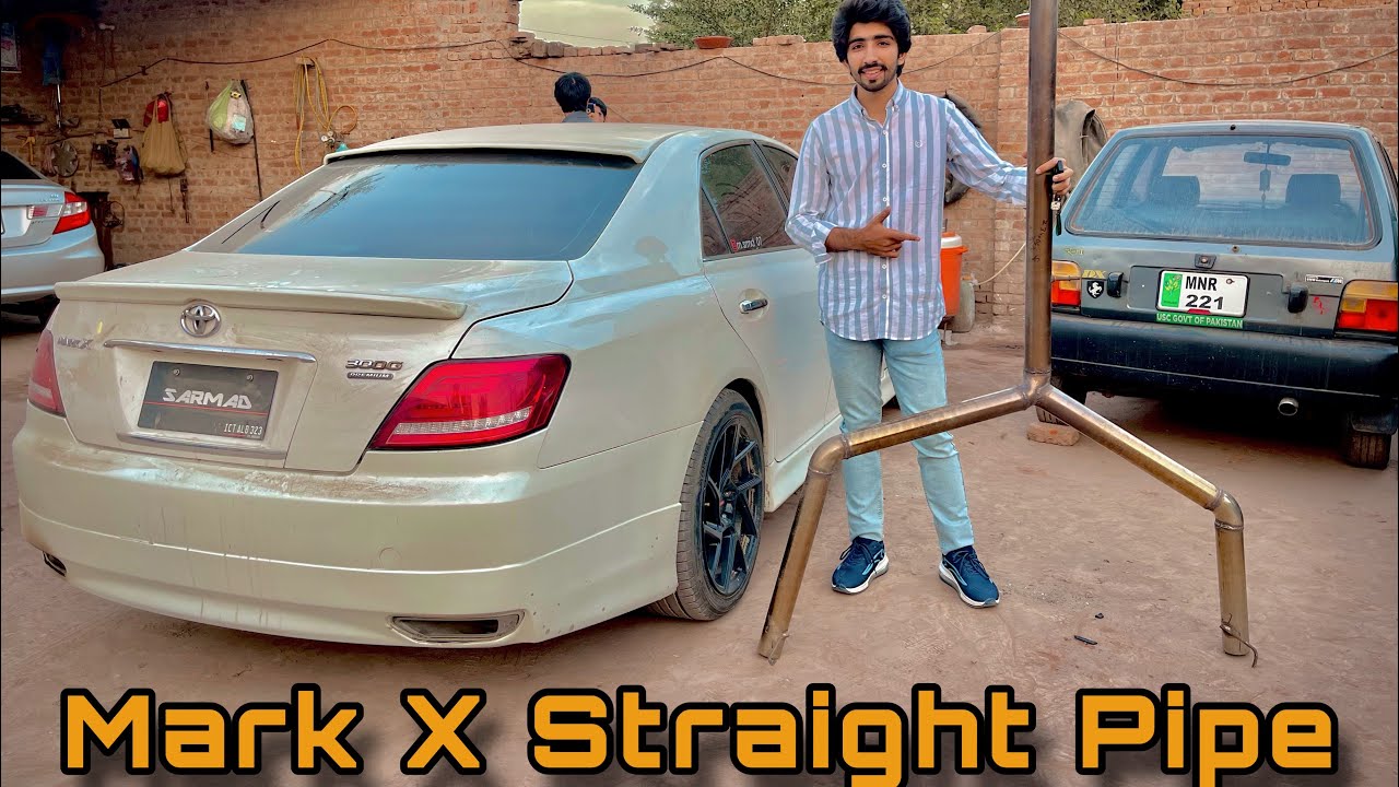 Mark X Ka Straight pipe stainless Steel Mein Kra Liya 💸👅 | To Much Loud With Pops And Bangs 🔥|