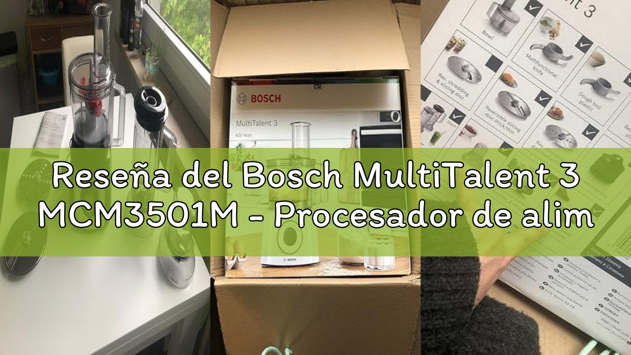 Reseña del Bosch MultiTalent 3 MCM3501M - Procesador de alimentos versátil con más de 50 funciones -