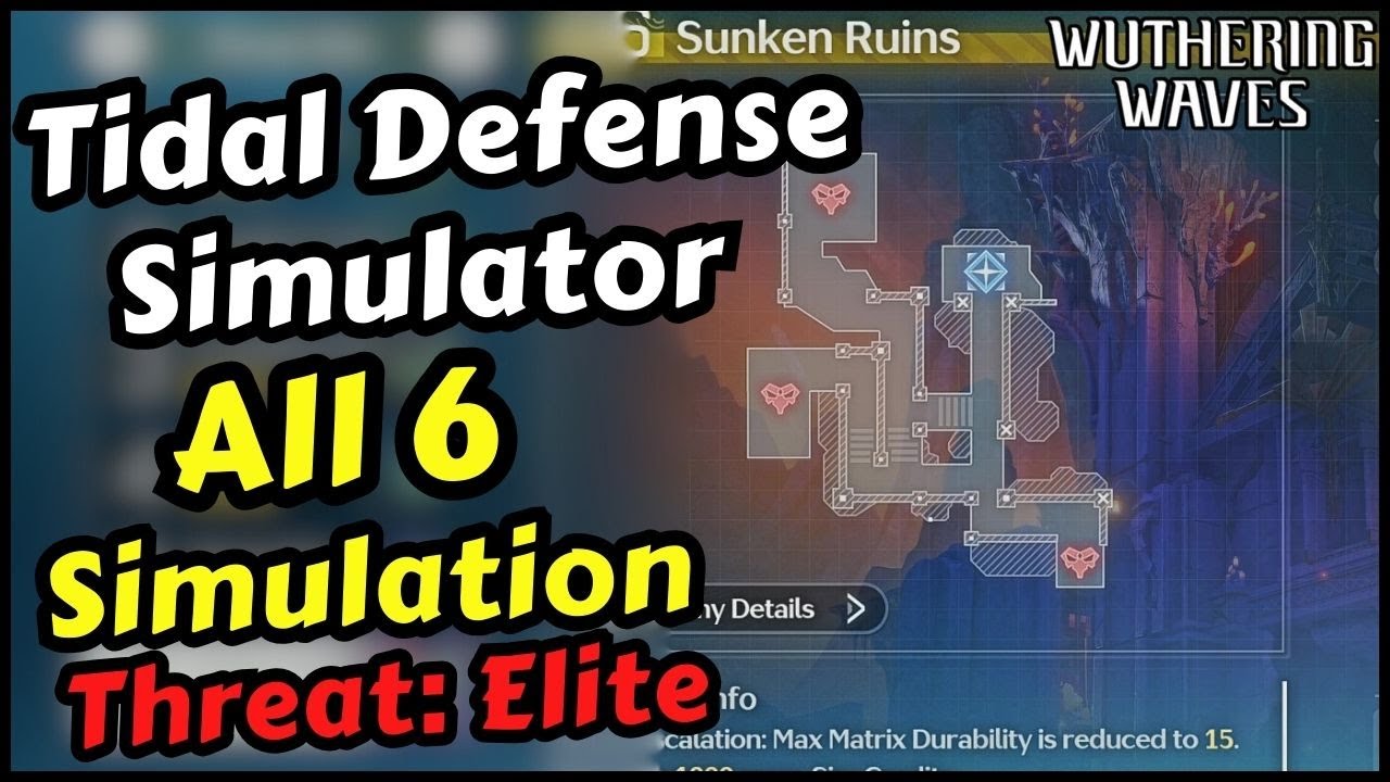 Tidal Defense Simulator Pass Guardian Threat Elite All 6 Simulation | Wuthering Waves 2.6