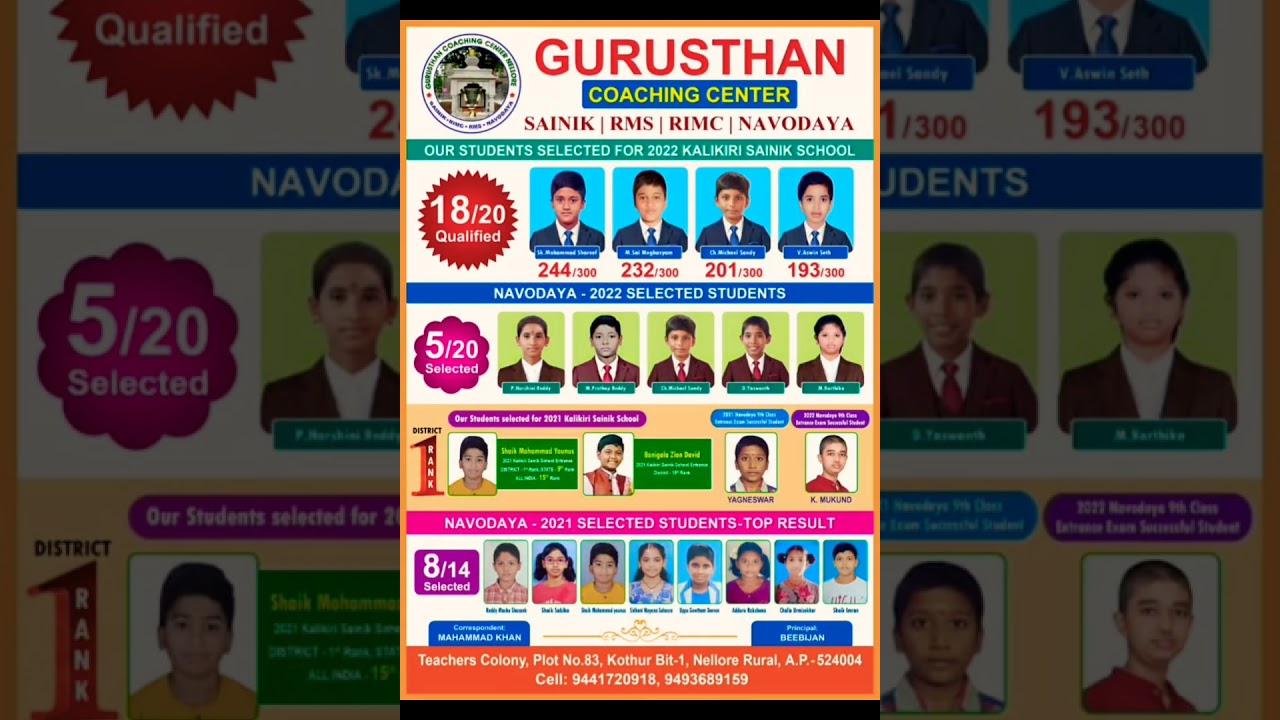 Sainik school coaching center pamplet