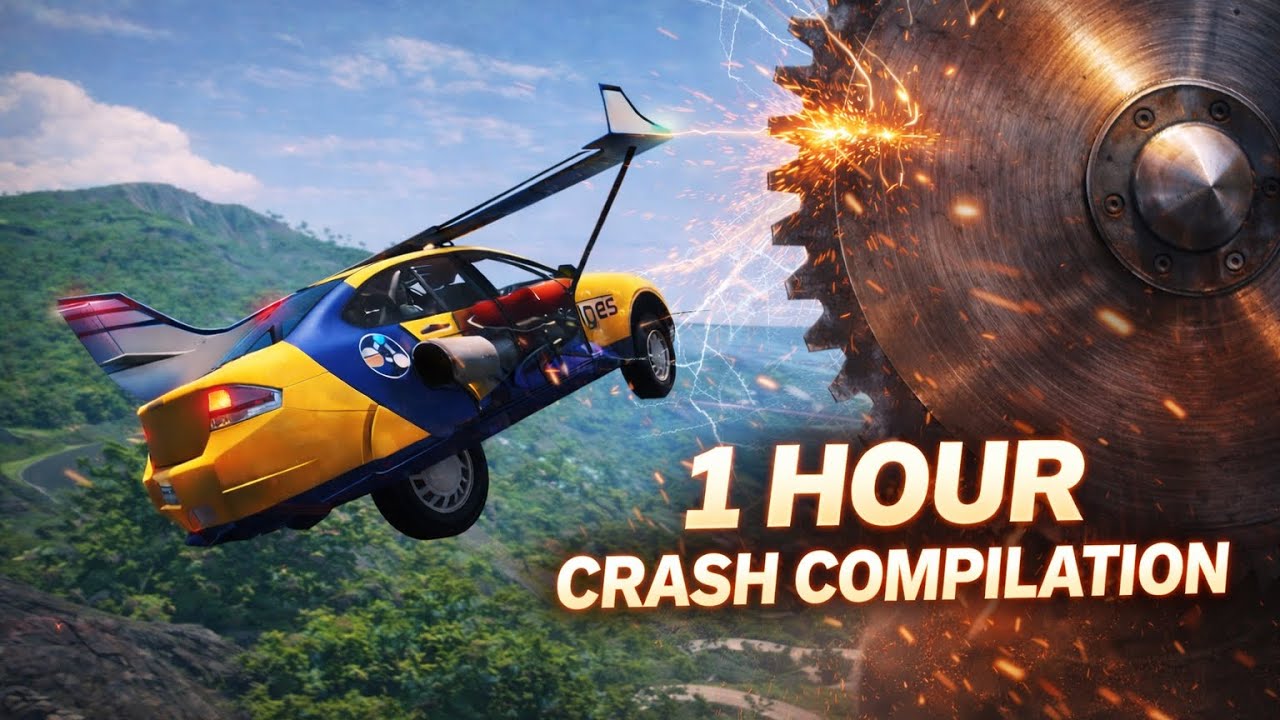 1 Hour Amazing Crash Compilation - Realistic BeamNG.drive #1