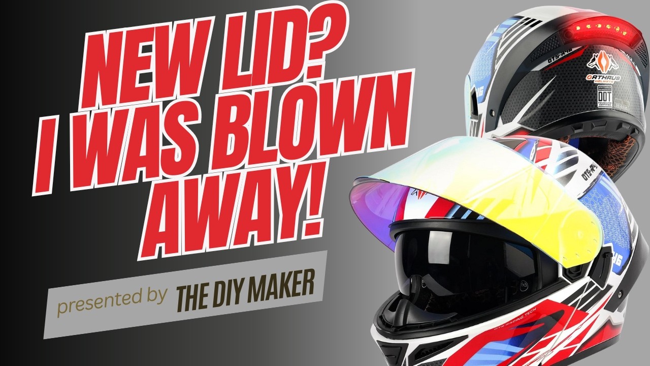 Affordable Motorcycle Helmet with Bright LED Light! 🚨 Safety & Style in One! 🏍️ | The DIY Maker