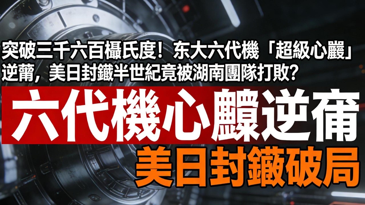 突破三千六百攝氏度！中國六代機「超級心臟」逆襲，美日封鎖半世紀竟被湖南團隊打敗？#六代機 #中國航發 #陶瓷基復合材料 #碳化硅纖維 #超高温材料 #國之重器 #軍事科技 #材料逆襲 #航發突破