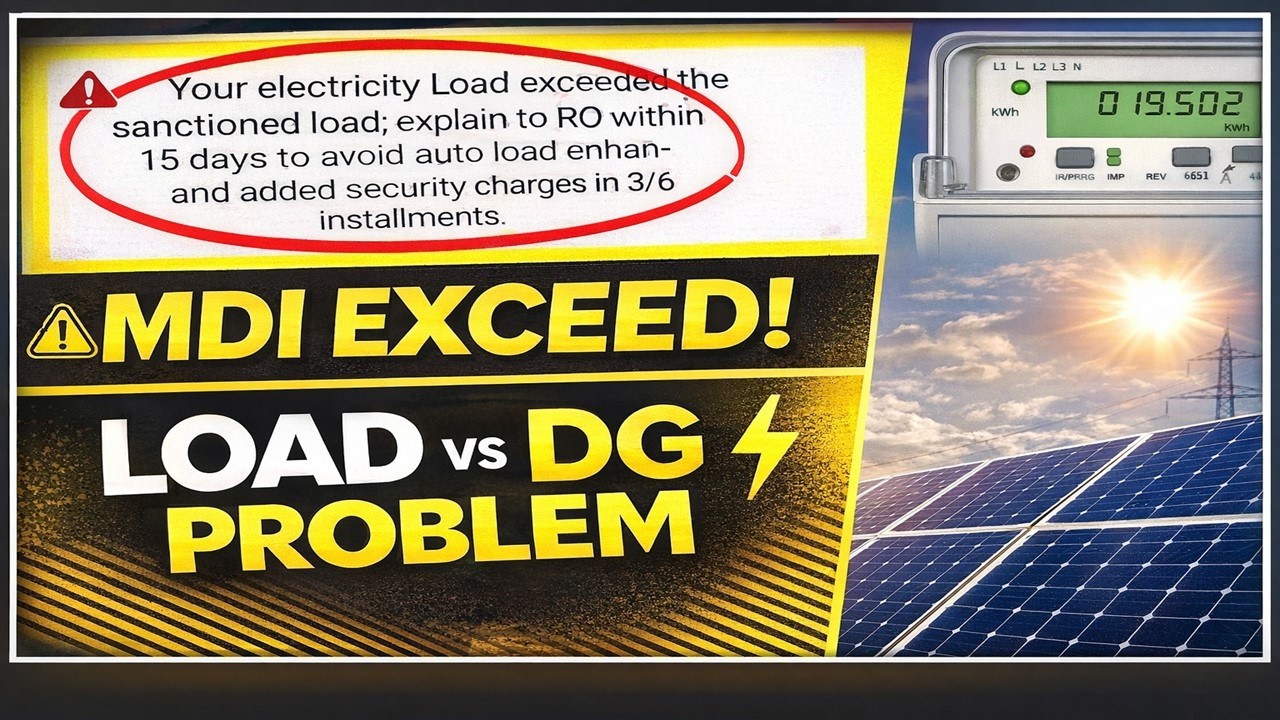 Net Metering New Notice | Sanctioned Load vs DG Capacity | How to Resolve this issue??