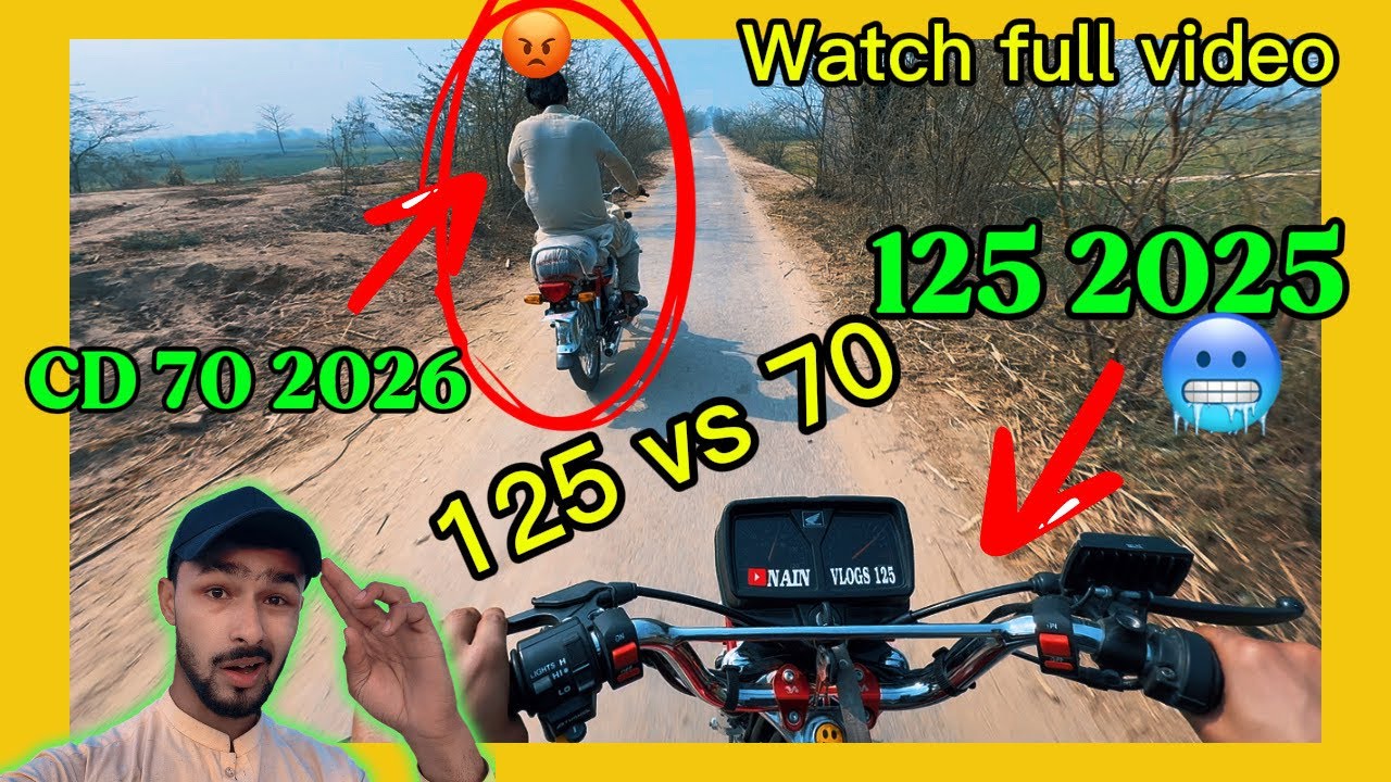 CG 125 2025 vs CD 70 2026 Drag Race:Short Track Initial Speed Test! #125ccbike #CD70bike #speedtest 