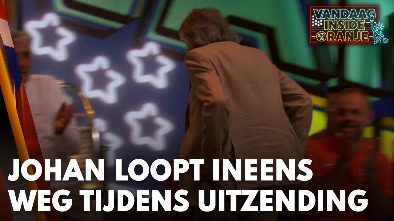 Johan Derksen loopt ineens weg tijdens Vandaag Inside Oranje: 'M'n vrouw belt!'