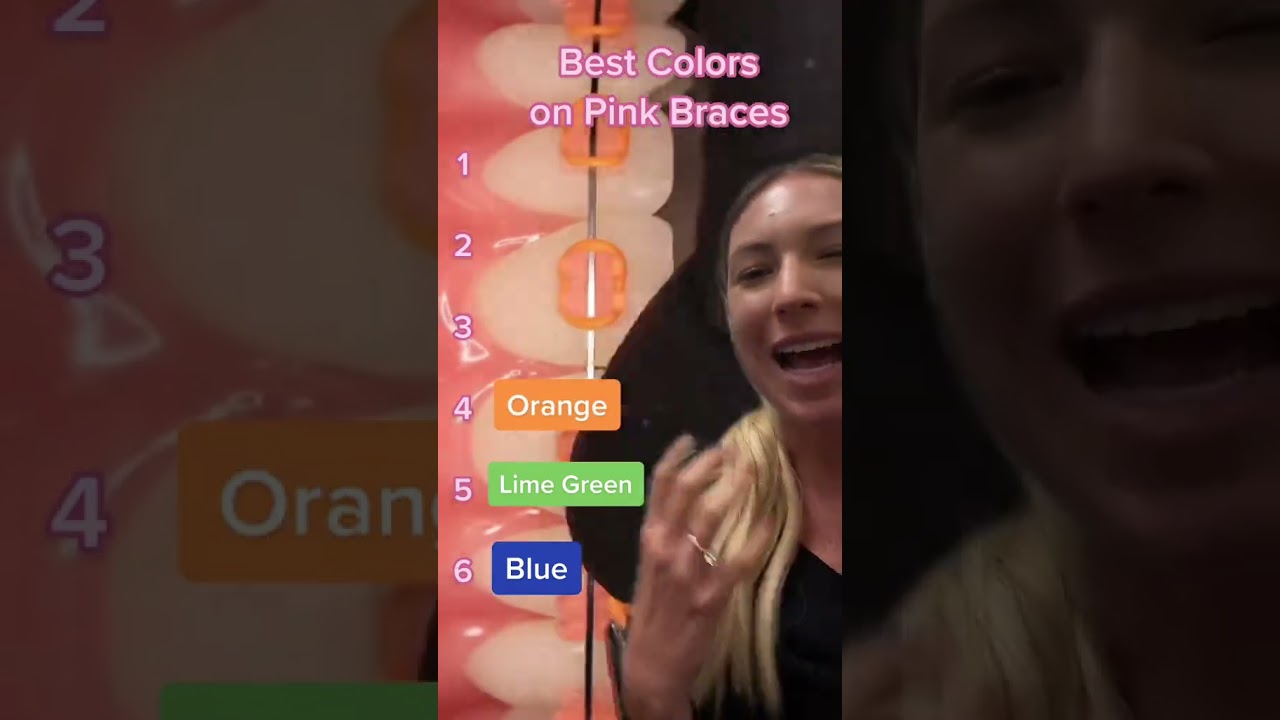 Best colors on pink braces #pinkbraces #braces #orthodontics #shorts