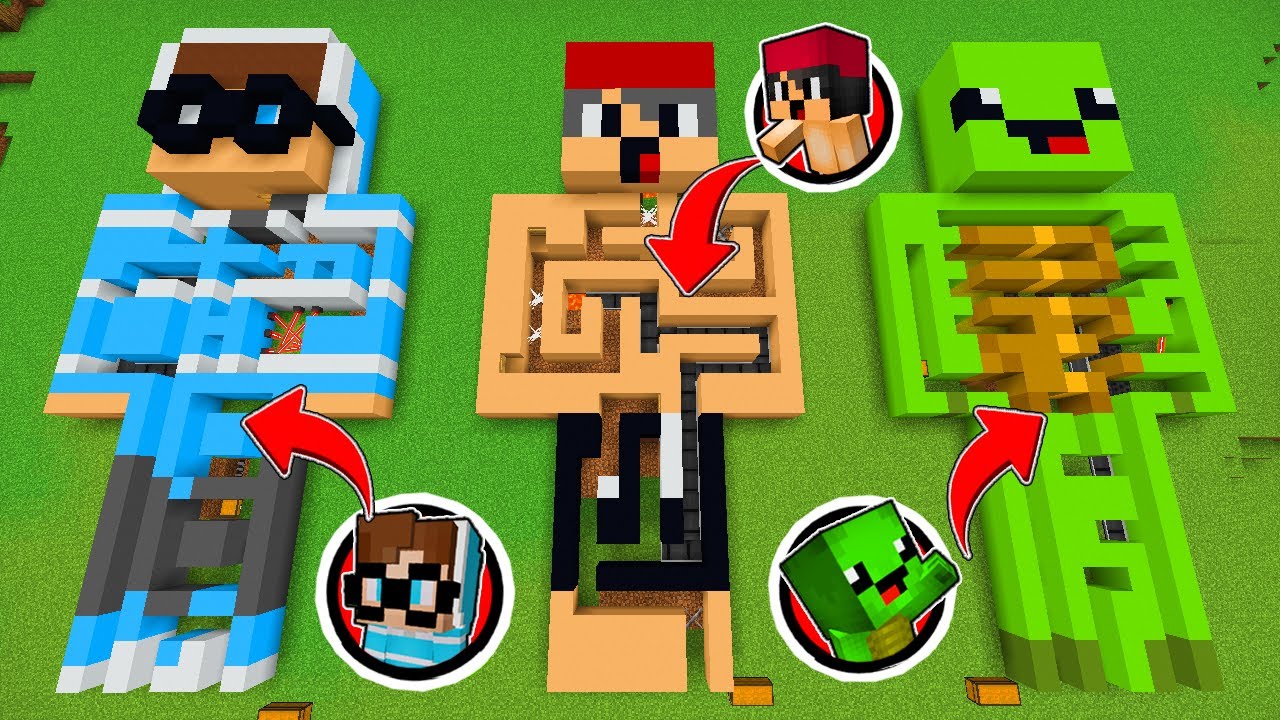 DENDY vs IKKY vs BUFLO LABYRINTH CHALLENGE in MINECRAFT!