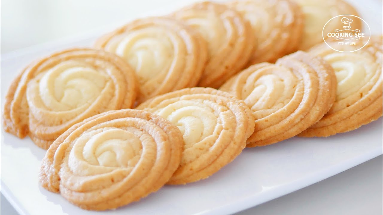 (쿠키의 기본) 버터링 쿠키 만들기 [홈베이킹], 버터쿠키만들기, 베이킹 ASMR, Cookingsee 쿠킹씨