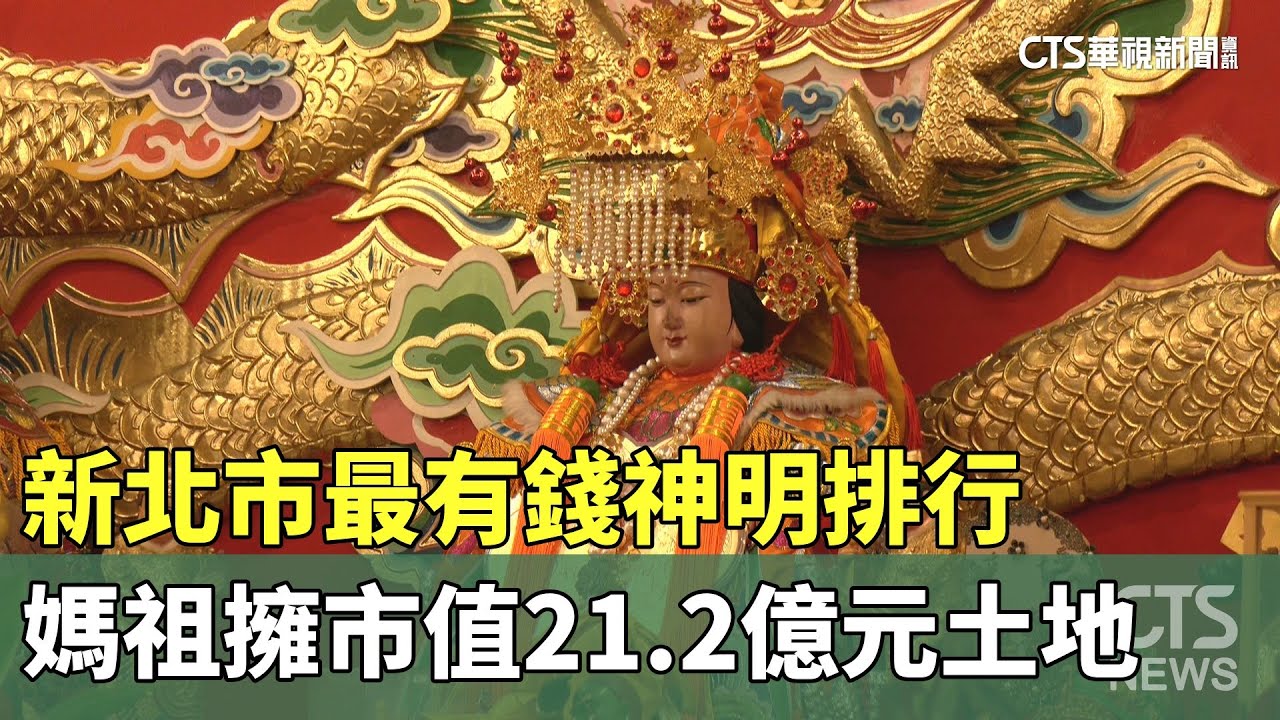 新北市最有錢神明排行　媽祖擁市值21.2億元土地｜華視新聞 20241214@CtsTw