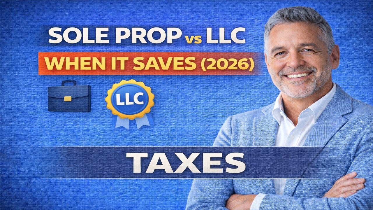 How To Choose Sole Prop vs LLC in 2026: When It Saves Taxes (SE Tax, S-Corp Election, QBI)