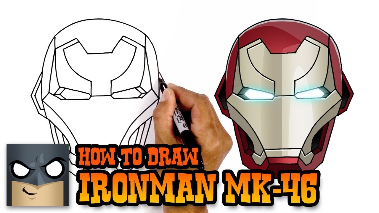 How to Draw Iron Man | MK-46 Helmet Tutorial