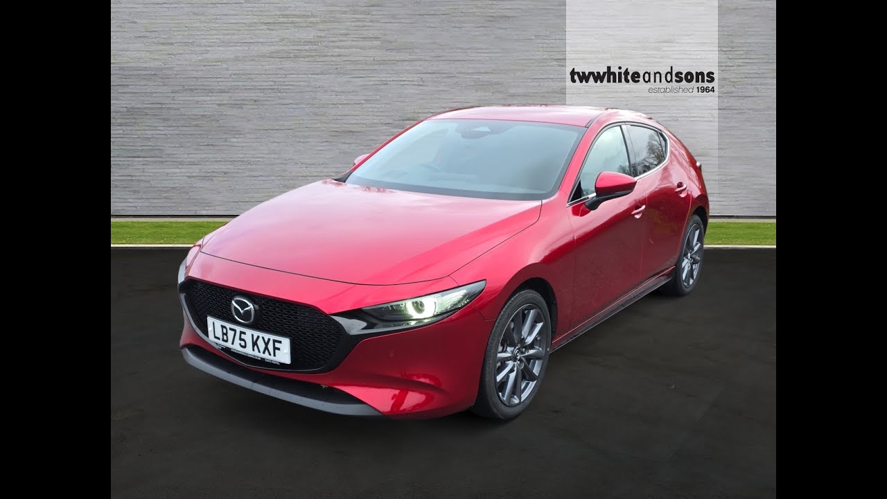 Mazda 3 2.5 e-SKYACTIV-G MHEV Exclusive-Line Automatic 5-Door Red Ex-Demo 1700 Miles - LB75 KXF