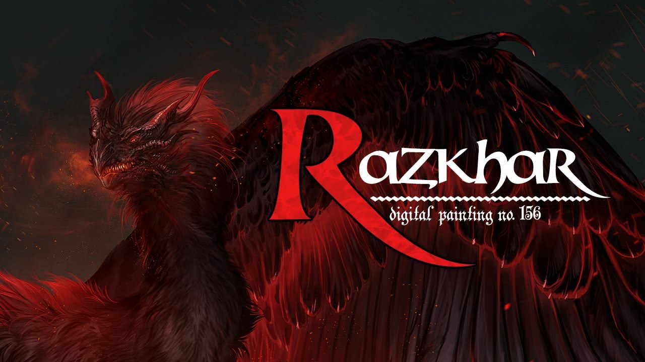 Razkhar, feathered fire dragon 🔥 // Digital painting no. 156