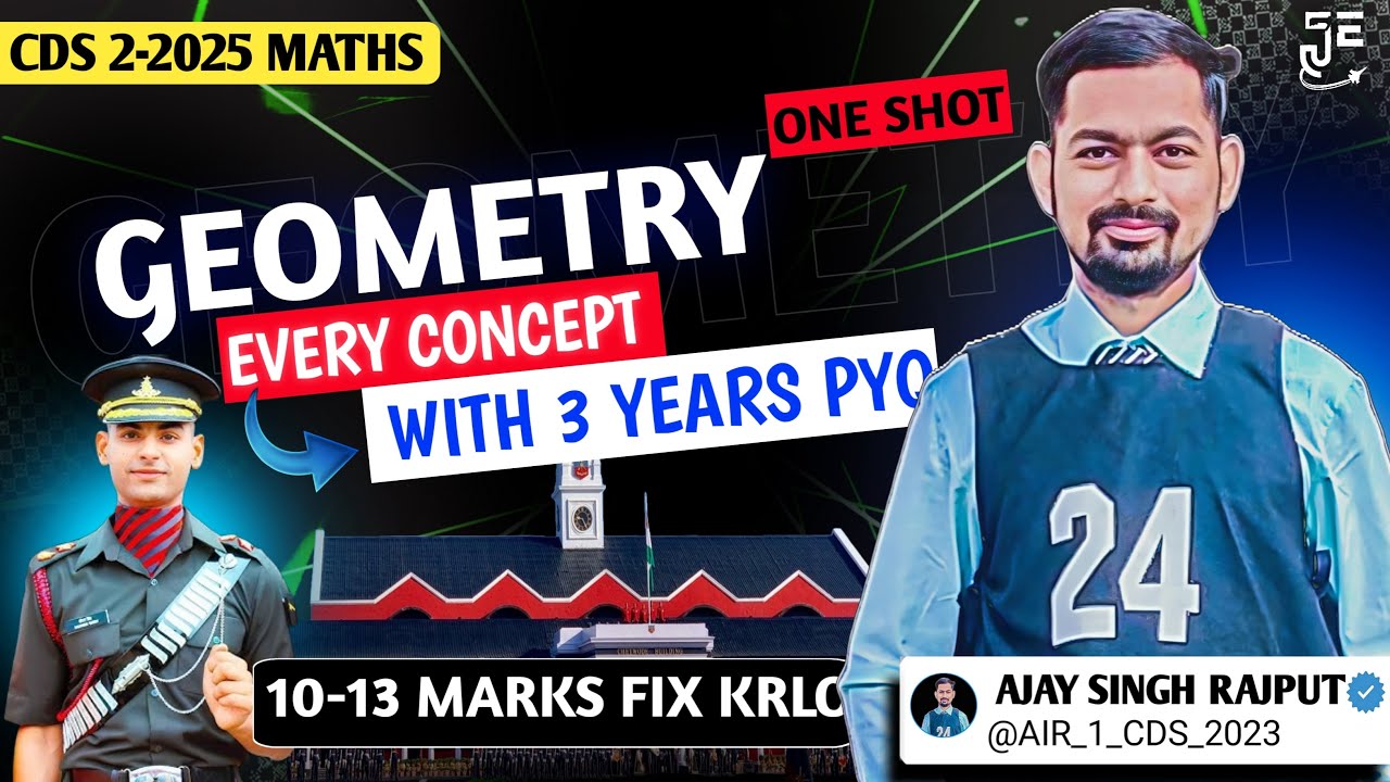 Complete Geometry In One Class || For CDS 2 2025 || With PYQs and Concepts || By CDS AIR 1 #cdsair