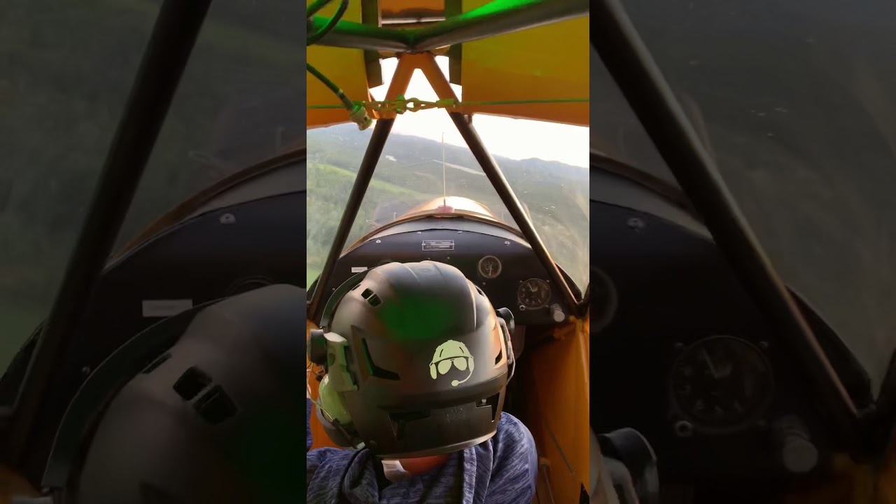 J3 on bushwheels, landing grass strip, 9 yrs old.