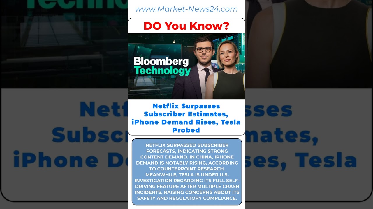 Netflix Surpasses Subscriber Estimates, iPhone Demand Grows, Tesla Under Investigation
