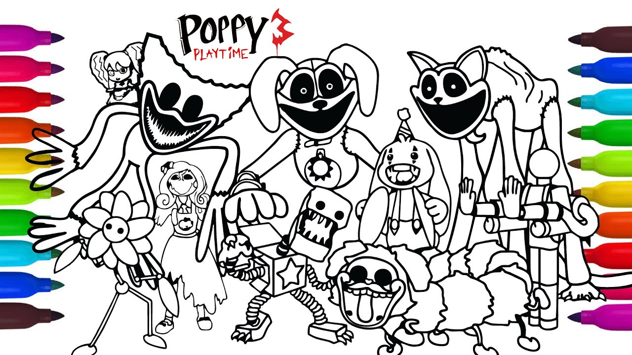 Poppy Playtime Chapter 3 Big Coloring Pages / How to Color Main Bosses and MONSTERS 