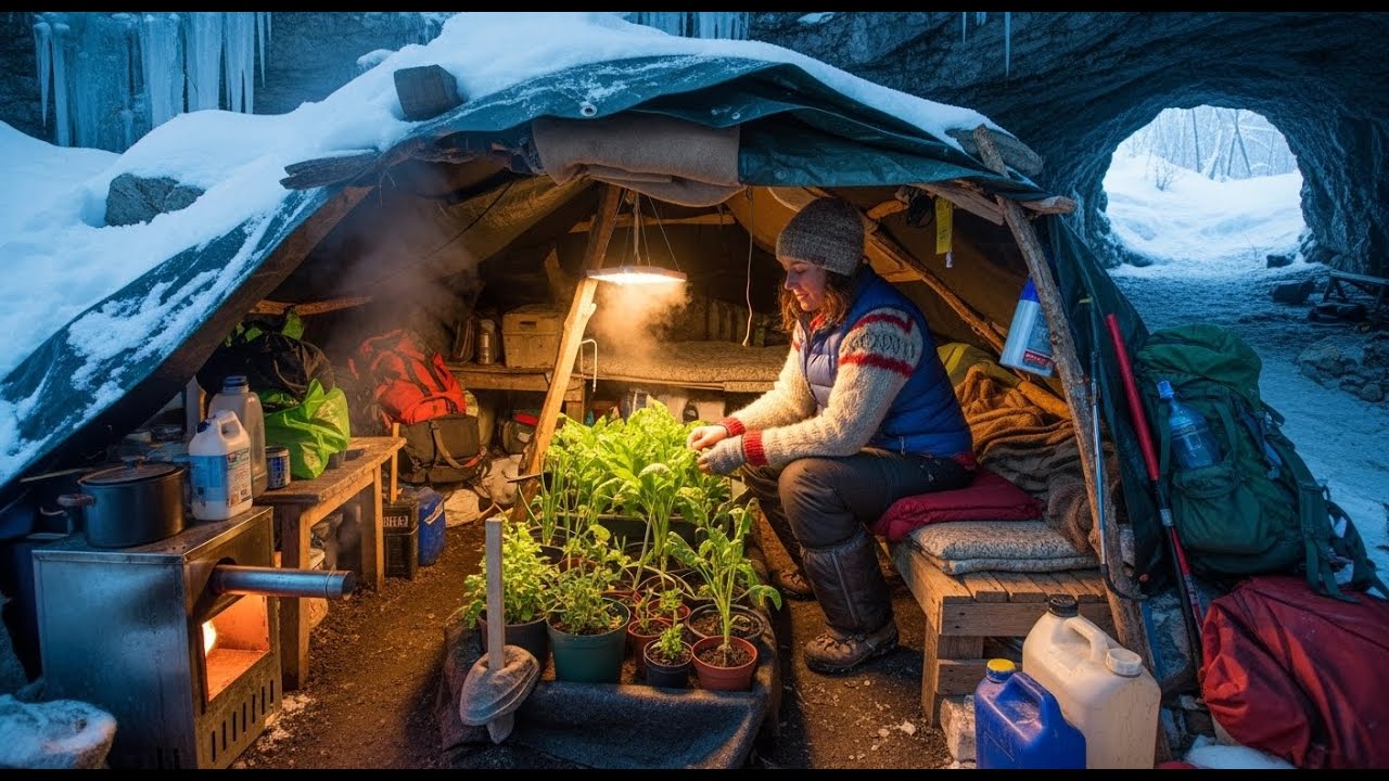 She built a shelter in a cave and survived a −30°F winter without firewood