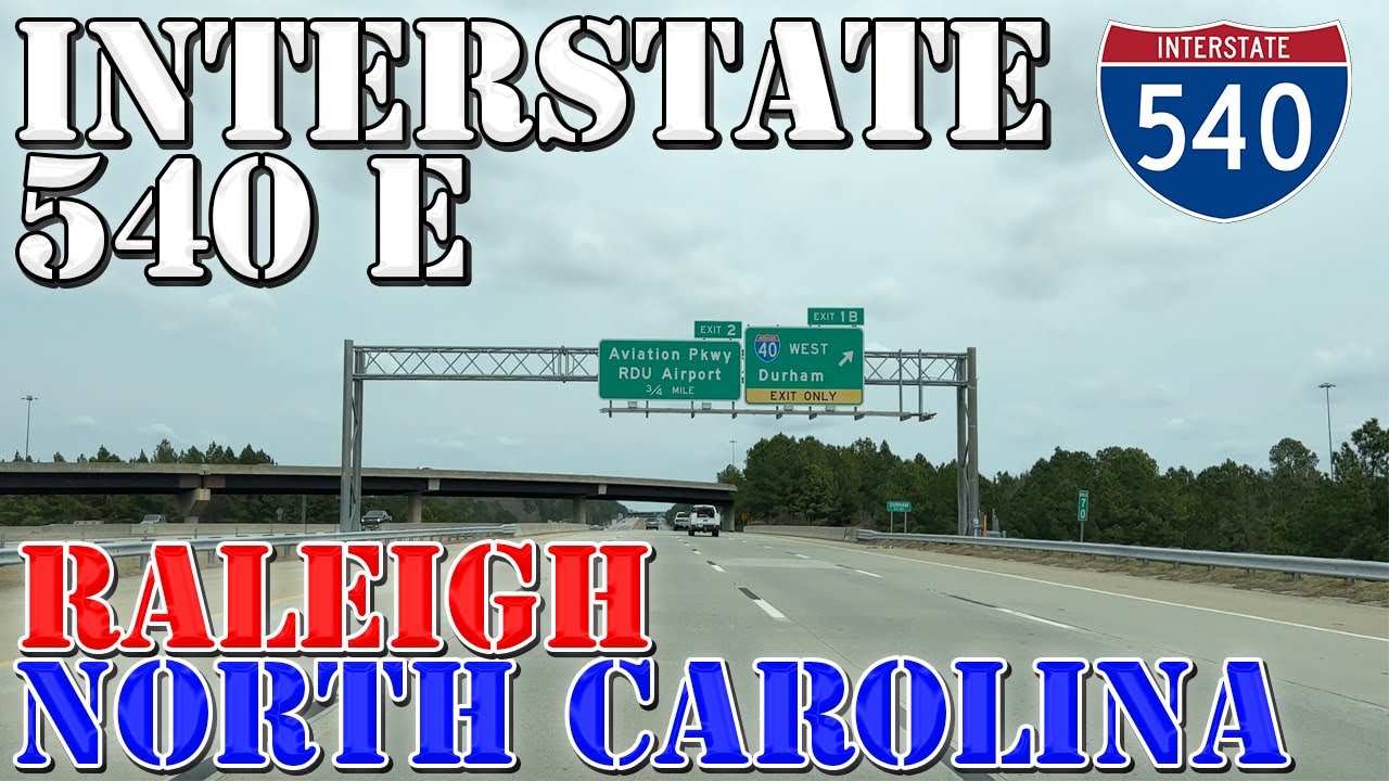 I-540 East - Raleigh - North Carolina - 4K Highway Drive