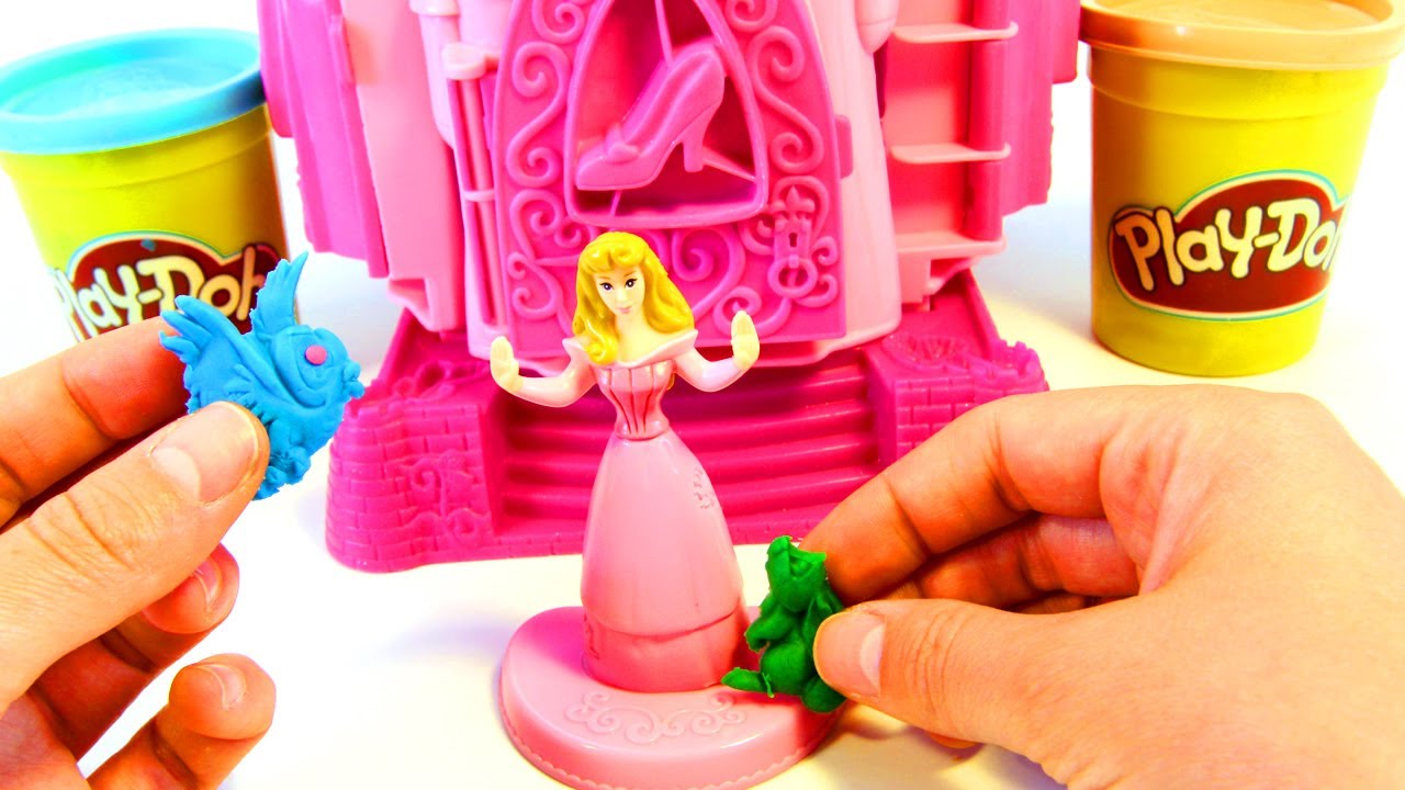 Play Doh Princess Castle Playset Disney Belle Cinderella Aurora Playdough by Lababymusica