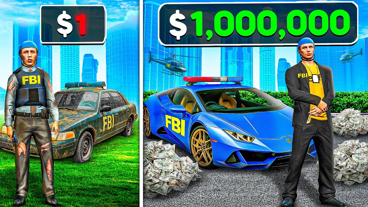 $1 To $1,000,000 FBI AGENT In GTA 5!