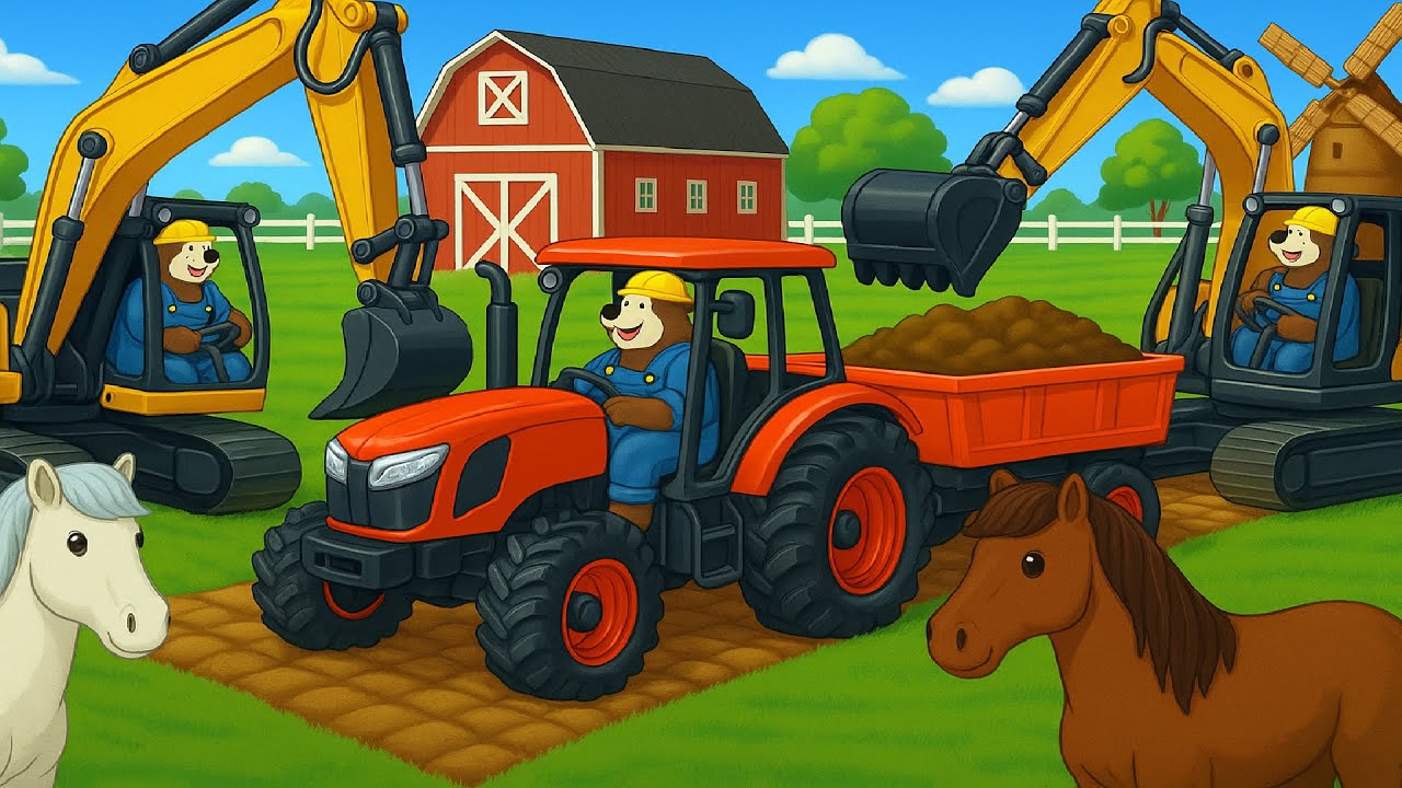 Horse Caught in a Gay Trap, Farmer Bear Rescues the Horse | Farm Work