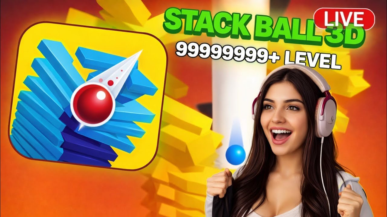 🔴गेंद गिरी यारी को टूटेगा # Stack Ball Part 4 ! 🎮🎯 #live #Satisfying #short #live