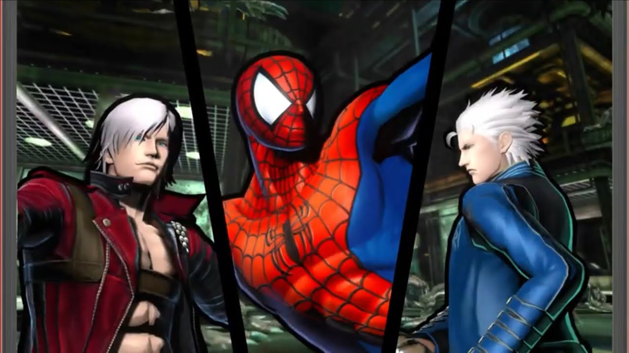 Ultimate Marvel vs Capcom 3: Spider Man, Dante, and Vergil arcade playthrough