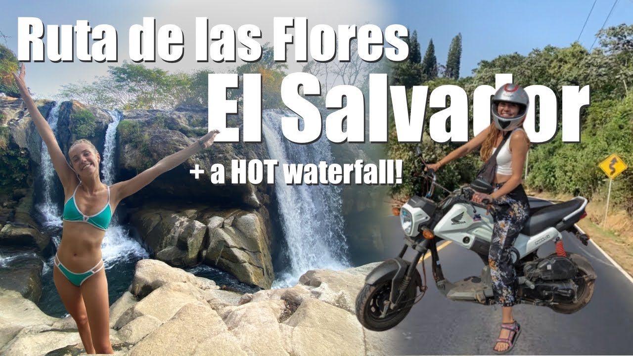 Ruta de las Flores, food festival & hot springs waterfall! | Solo backpacking El Salvador🇸🇻