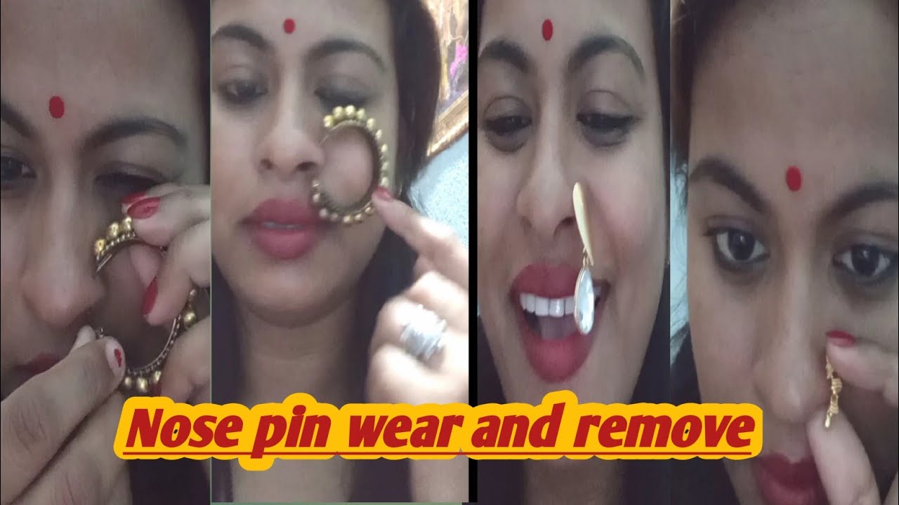 #Nose pin wear and remove challenge#funny video# @Rini's simple lifestyle#Bengali vlog#