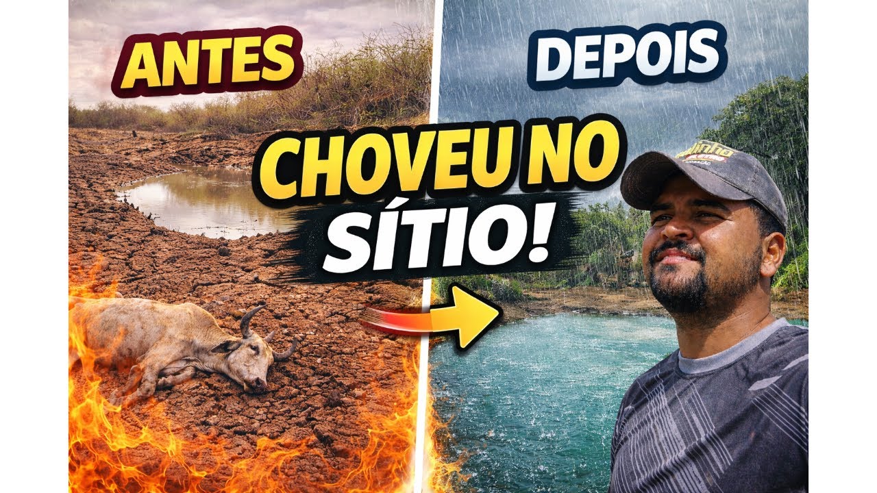 🌧️ Finalmente Choveu no Sítio! Olha a Alegria da Roça