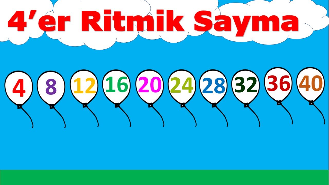 4 er 4 er Ritmik Sayma | 40 a Kadar D&ouml;rder Ritmik Sayma
