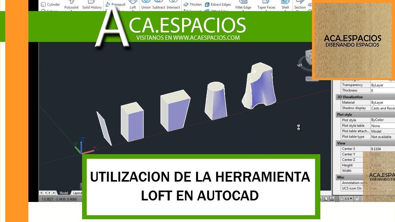 COMO UTILIZAR LA HERRAMIENTA LOFT ( SOLEVACION )EN AUTOCAD