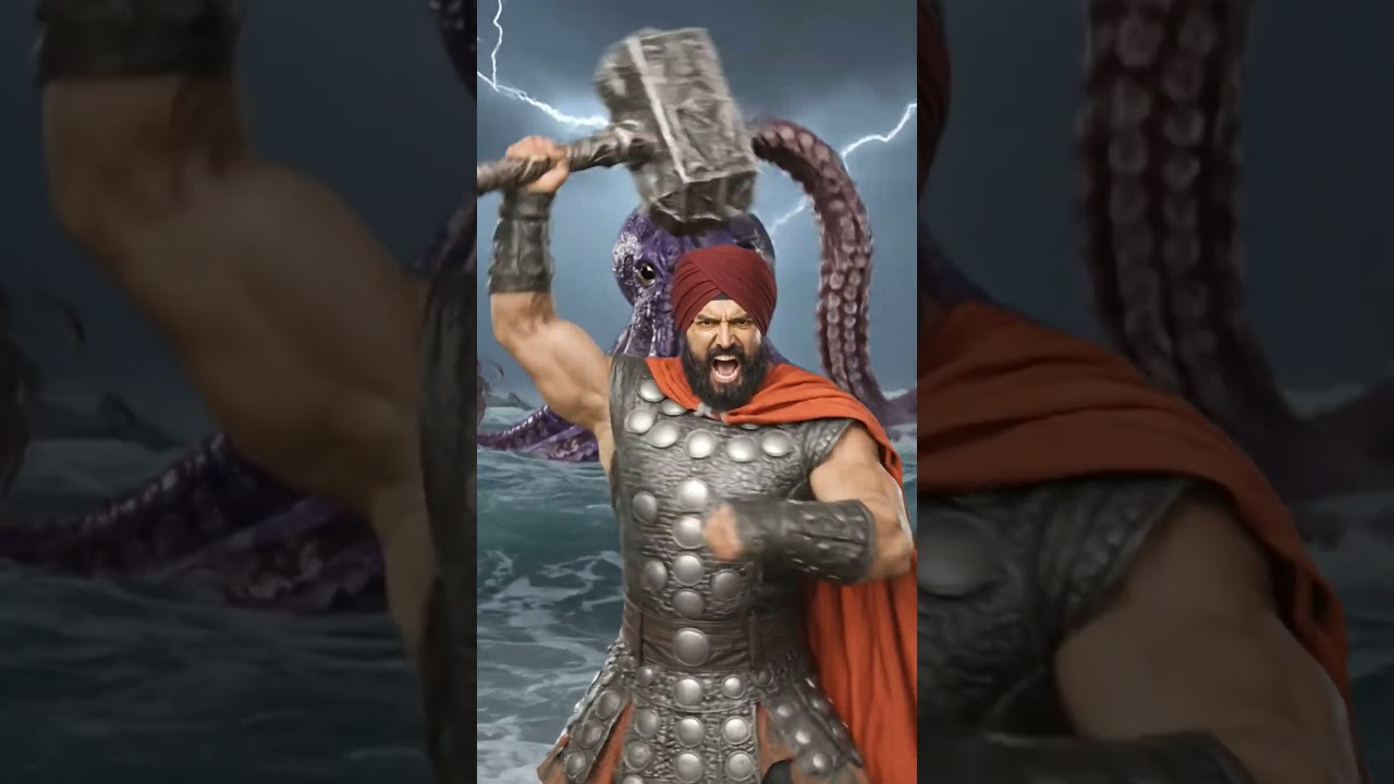 Singh Hero Fights with Kraken #rabnoortv #shortsfeed #kraken #giantoctopus #fighting