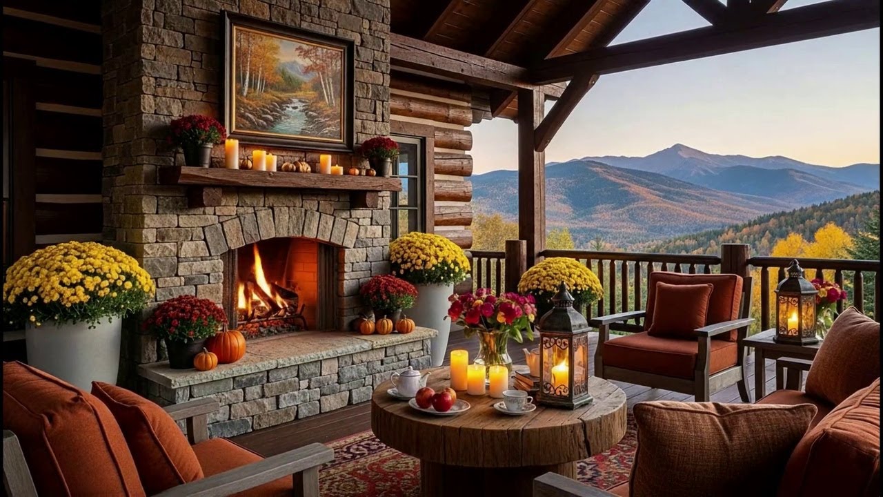 Peaceful Autumn Jazz ?? Cozy Lakeside Ambience with Smooth Jazz for Study Time|